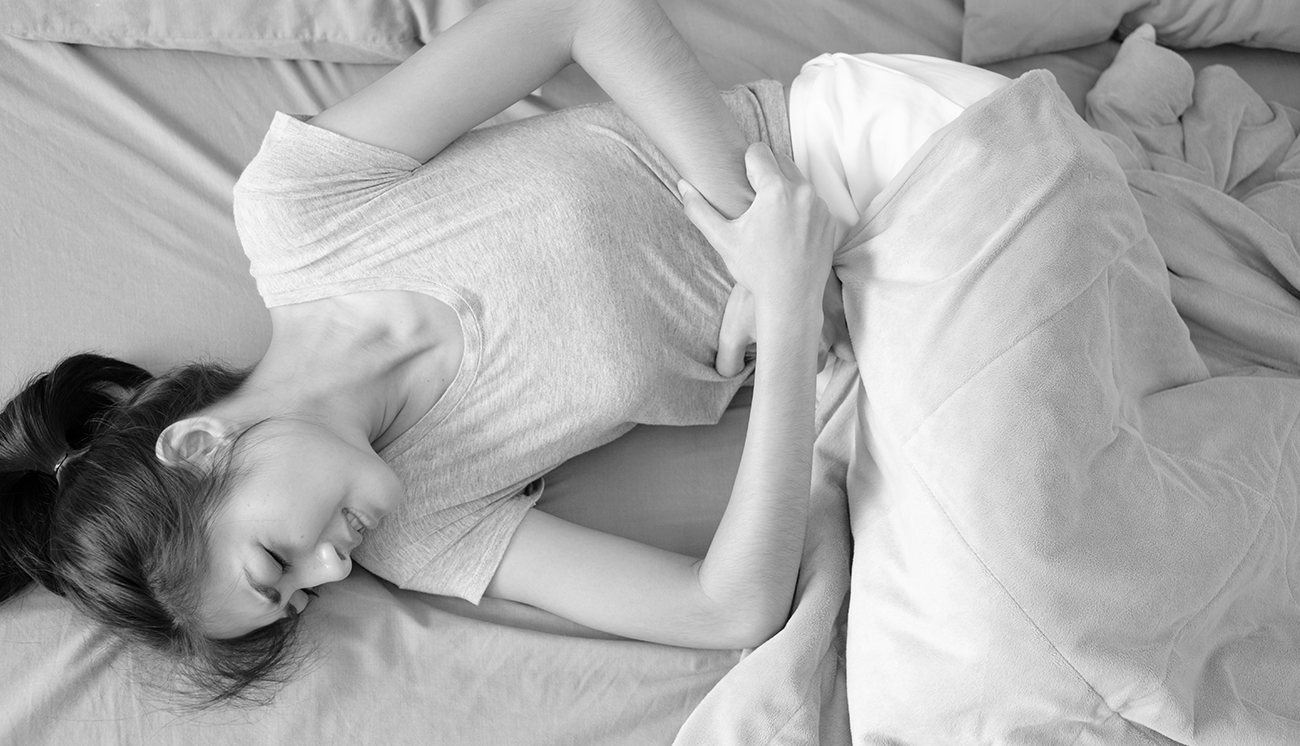 Photo woman in CBD menstrual pain